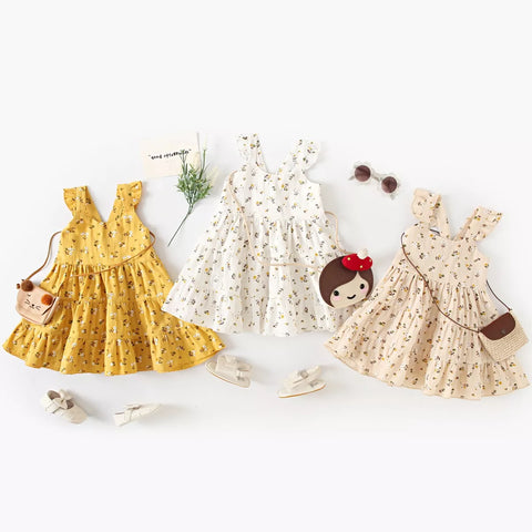 Girls Ditsy Floral Tiered Dress