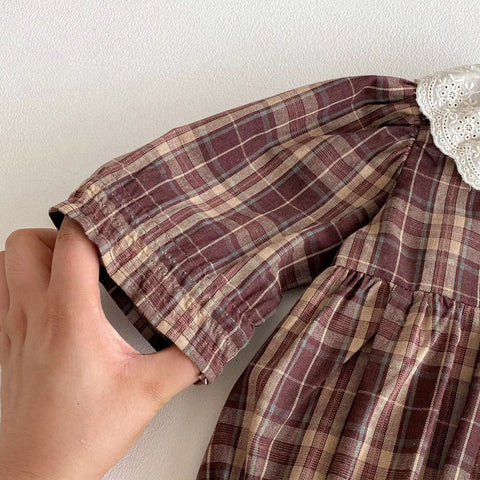 Baby Girls Autumn Plaid Bodysuit