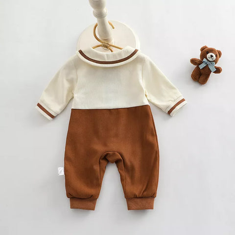 Baby Girl Boy Uniform Style Bear Bodysuit Romper