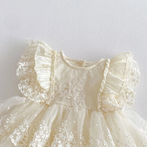 Baby Girl Ethereal Lace Emb Dress