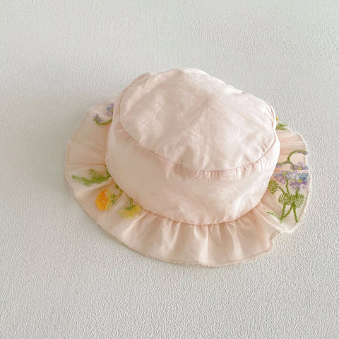 2 pc Baby Girl Wild Flower Tulip Dress w/ Hat