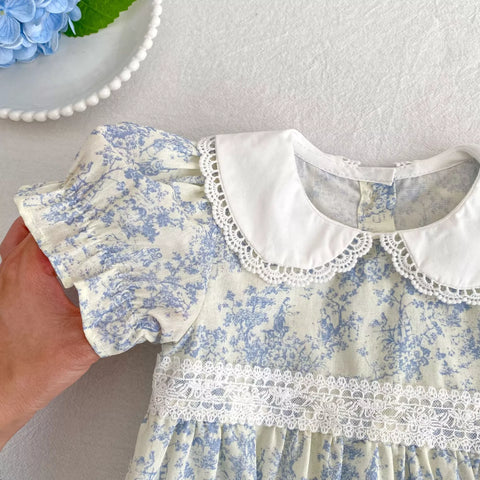 Girls Teapot Motif Puff Sleeve Bodysuit or Dress