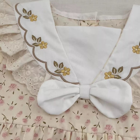 Girls Sailor Collar Style Vintage Bodysuit or Dress