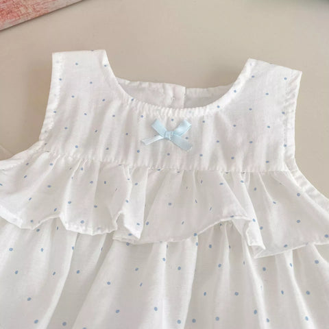 2 pc Girls Ruffle Dots Shorts & Shorts Set