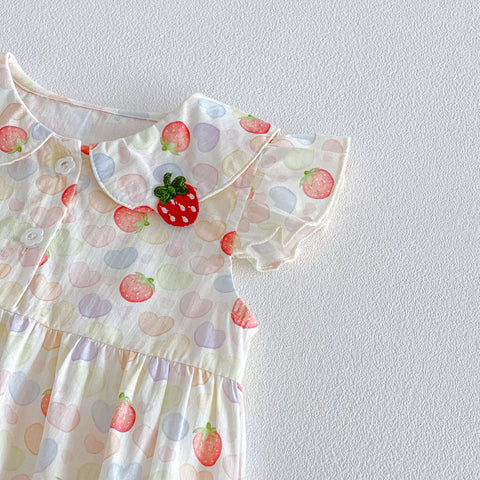 Baby Girl Summer Strawberry Bodysuit