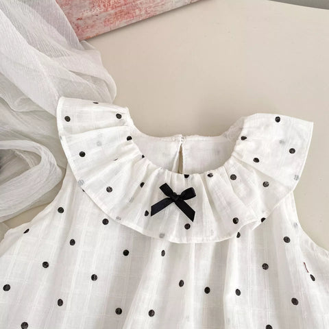 2 Pc Girls Polka Dot Bubble Shirt & Shorts Set