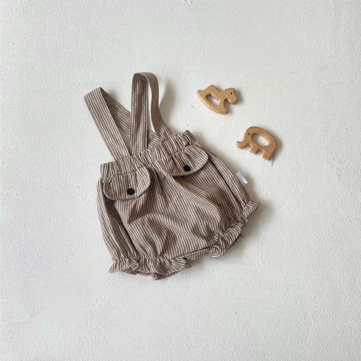 Unisex Baby Overall Flap Pocket Shorts