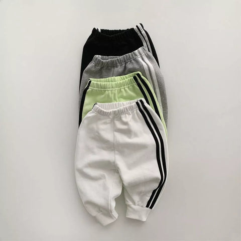 2 Pc Unisex Striped Sweatshirt & Pants Set