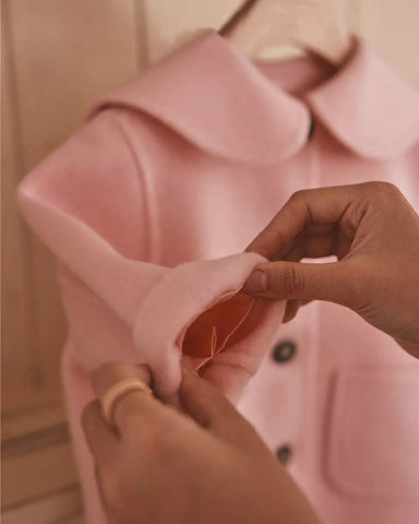 Baby Girls Peter Pan Collar Button-Up Wool Coat