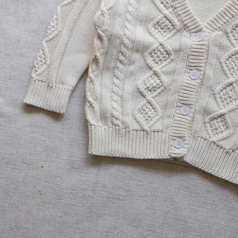 Baby Cable Knit Cardigan Sweater