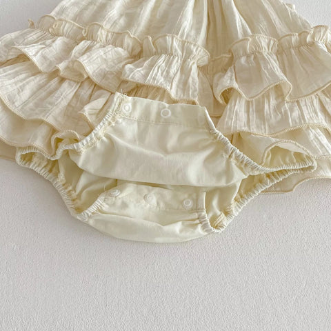 Baby Girl Tiered Ruffle Bodysuit Dress