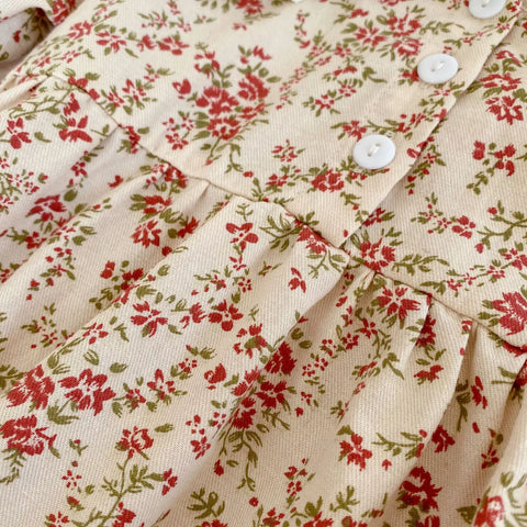 Girls Autumn Floral Vintage Style Bodysuit/Dress