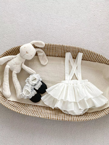 2 pc Baby Girl Collar Shirt w/ Ruffle Skirt