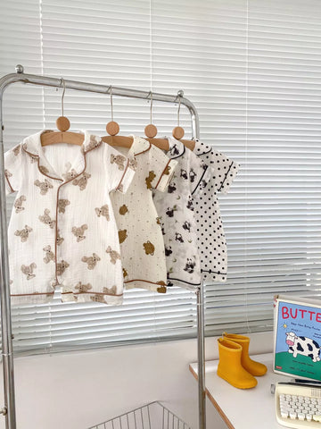 Unisex Baby Print Short Pajamas Onesie Romper