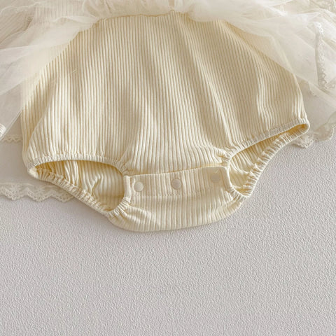 Baby Girl Victorian Tulle Long Sleeve Dress