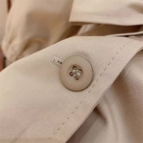 Girl Peter Pan Big Collar Trench Coat