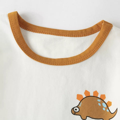 2 Pc Boys Dinosaur Tee & Bubble Shorts Set