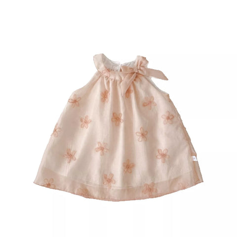 Baby Girl Rosette Halter Bow Dress