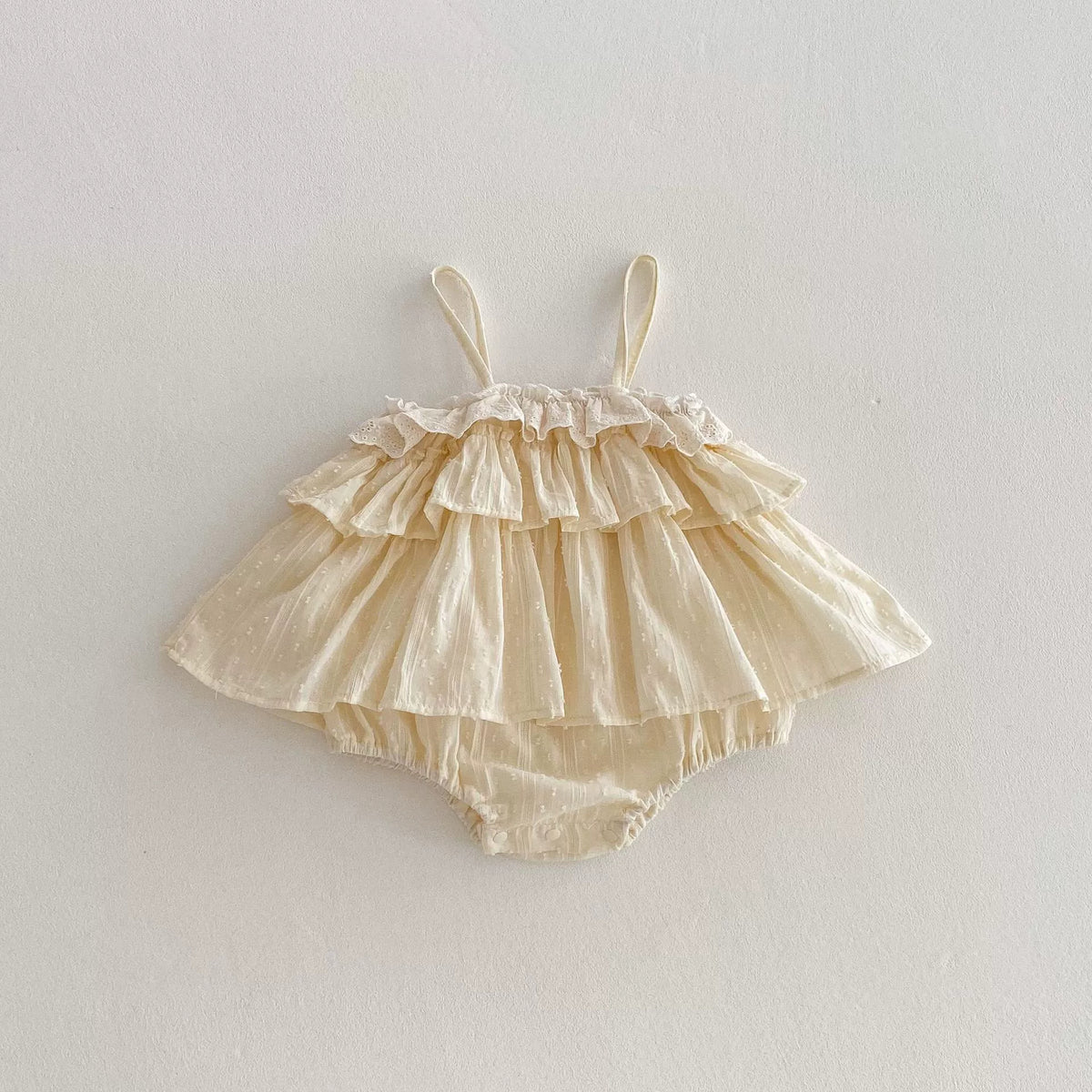 Baby Girl Tiered Ruffle Bodysuit Dress