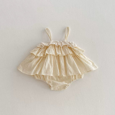 Baby Girl Tiered Ruffle Bodysuit Dress