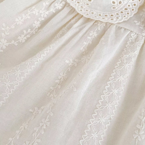 Baby Girl Floral Eyelet Pattern Top & Bloomer Shorts Set