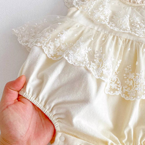 Baby Girl Dreamy Embroidered Tulle Bodysuit