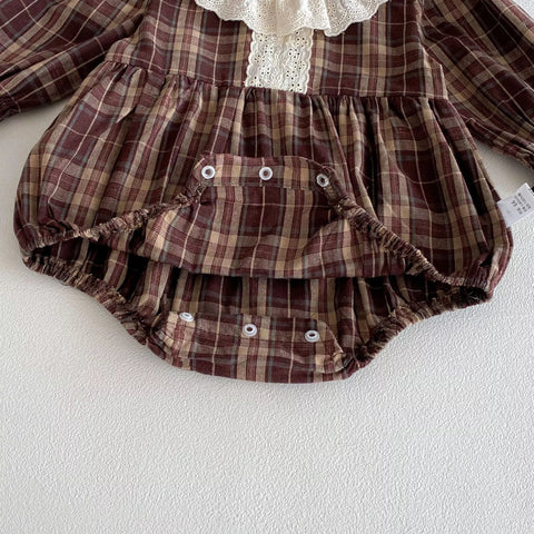 Baby Girls Autumn Plaid Bodysuit
