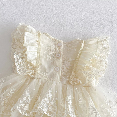 Baby Girl Ethereal Lace Emb Dress