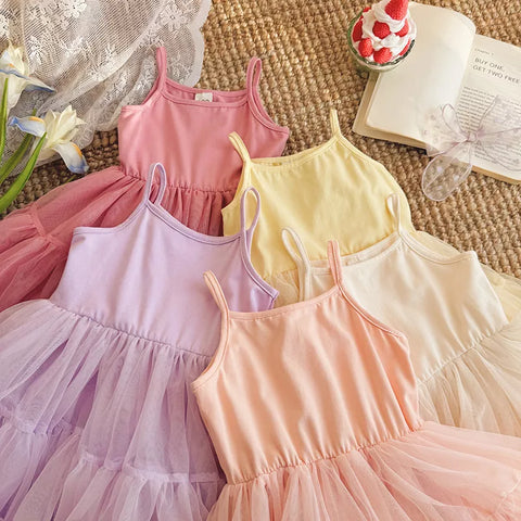Girls Pouffy Tutu Cami Dress