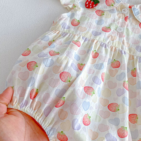 Baby Girl Summer Strawberry Bodysuit