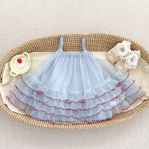 Girls Pouffy Tutu Ruffle Dress