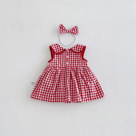 Baby Girl Mushroom Patch Gingham Dress