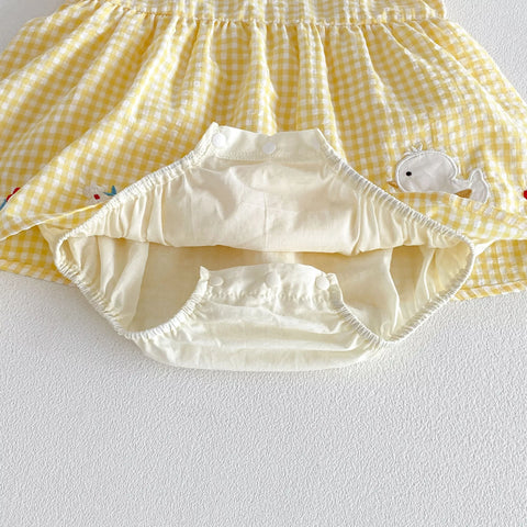 Baby Girl Duck Patch Gingham Dress