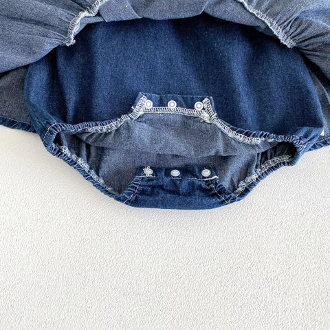 Baby Girl Denim Bow Dress