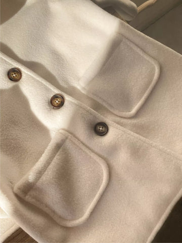 Baby Girls Peter Pan Collar Button-Up Wool Coat