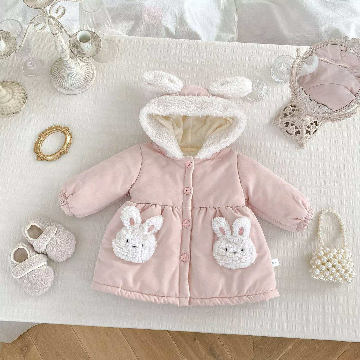 Girl Fleece Lined Bunny Coat