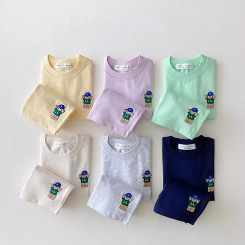 2 Pc Baby LA Bear Tee & Shorts Set