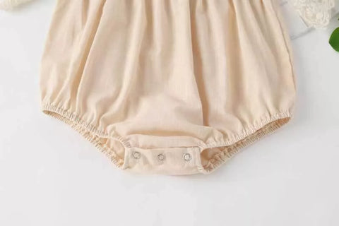Baby Girl Crochet Lace Winged Bodysuit