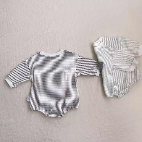 Baby Boy Large Pocket Stripe Bodysuit