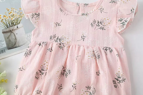 2 pc Baby Girl Ditsy Floral Bodysuit & Headband