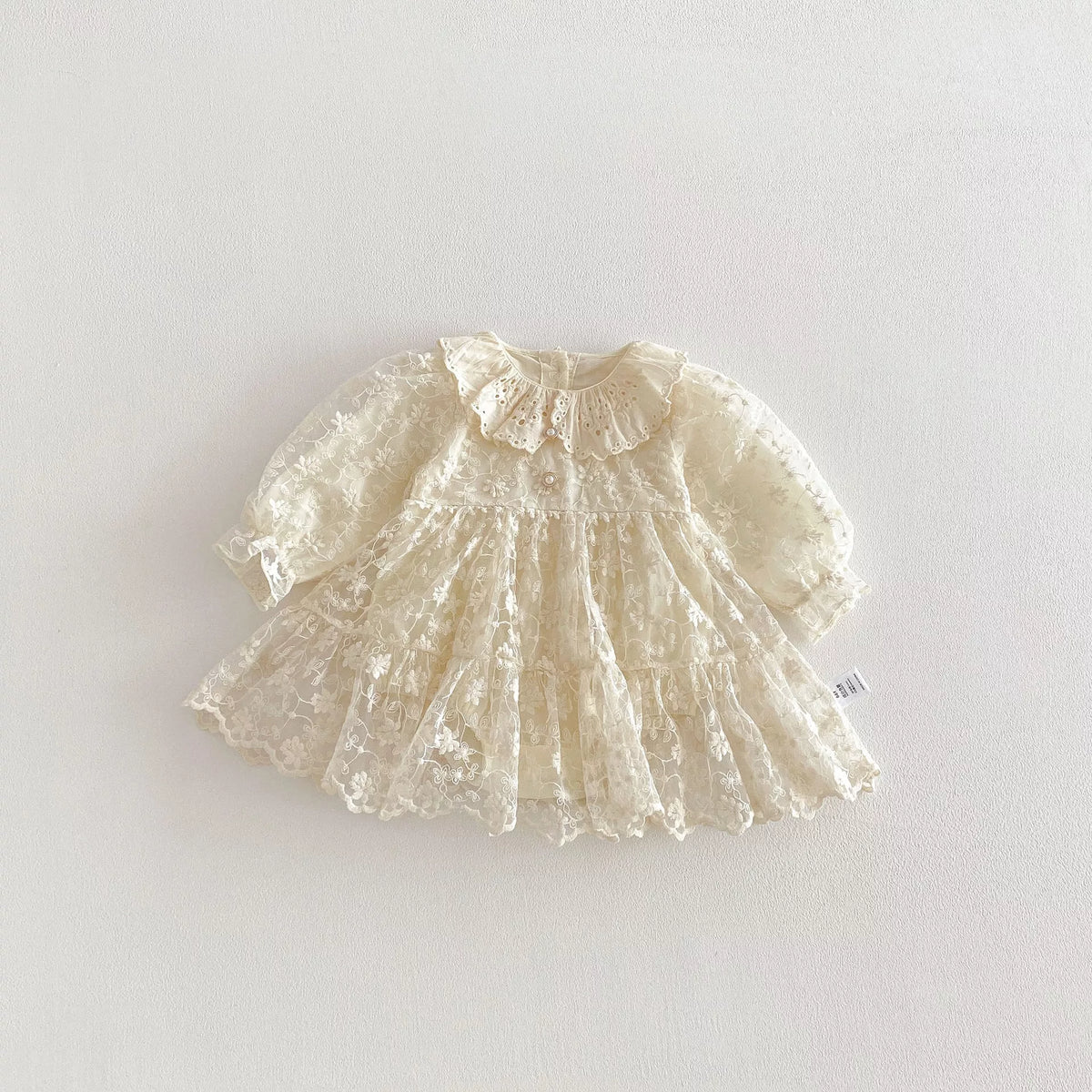 Baby Girl Flower Embroidery Lace Dress
