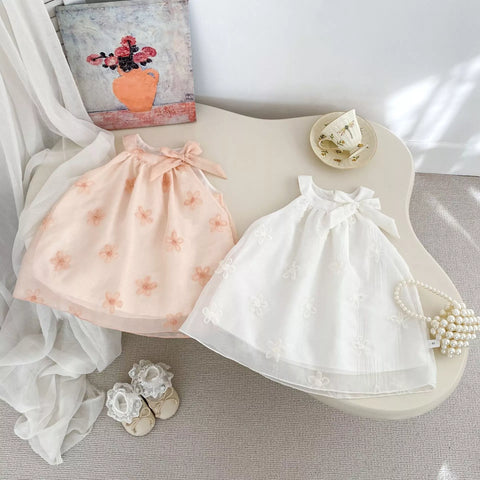 Baby Girl Rosette Halter Bow Dress