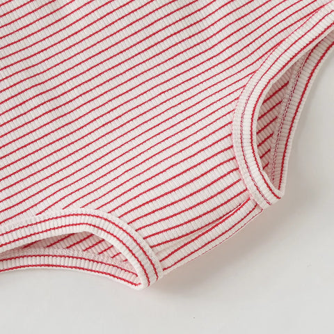 2 Pc Baby Girl Fruit Print Tee & Stripe Shorts Set
