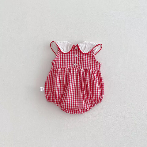 Baby Girl Strawberry Gingham Bodysuit