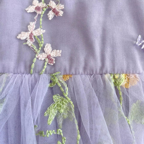Baby Girl Wild Flower Mesh Dress