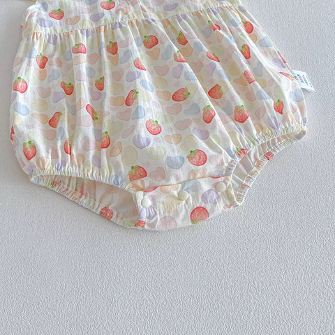 Baby Girl Summer Strawberry Bodysuit