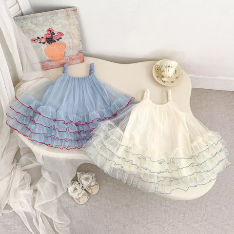 Girls Pouffy Tutu Ruffle Dress