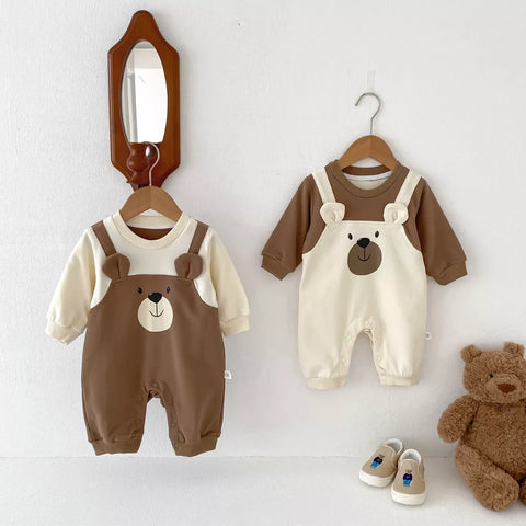 Baby 2 in 1 Faux Bear Overall Romper