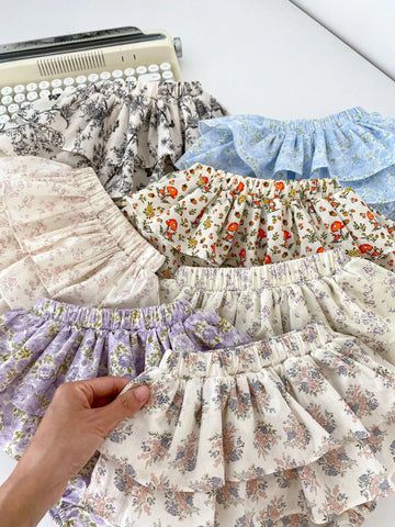 Baby Girl Summer Tiered Skirt Bloomer