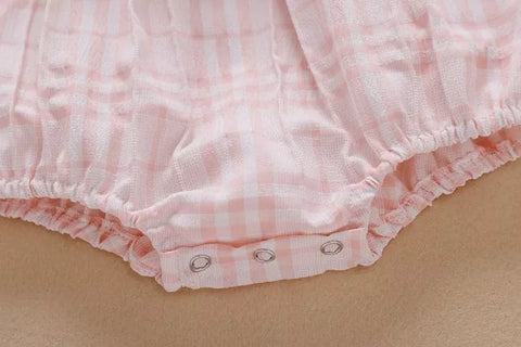 2 Pc Baby Girls Plaid Cami Bodysuit w/ Headband